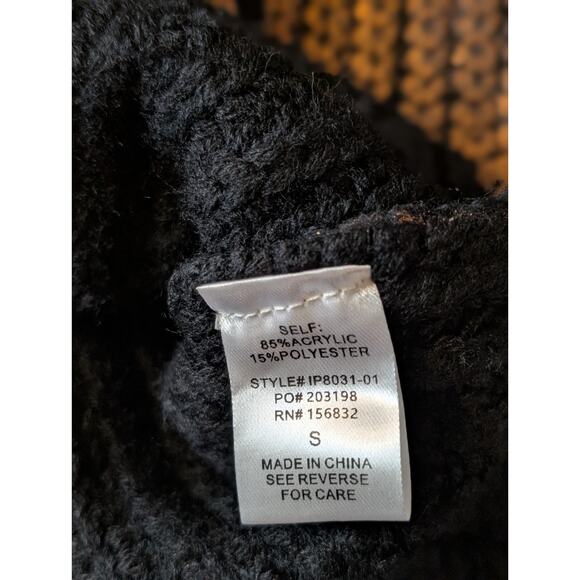 BiBi Metallic Bronze Ribbed Sweater | Shimmer Knit V-Neck Pullover | Cozy... - Picture 6 of 10